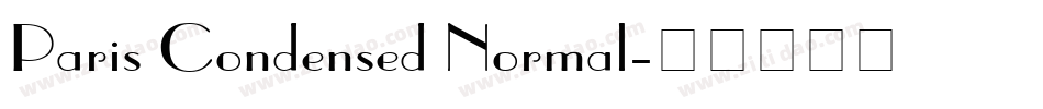 Paris Condensed Normal字体转换